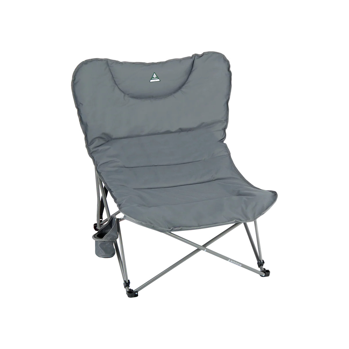 Woods Mammoth Folding Padded Camping Chair - Gun Metal | Woods