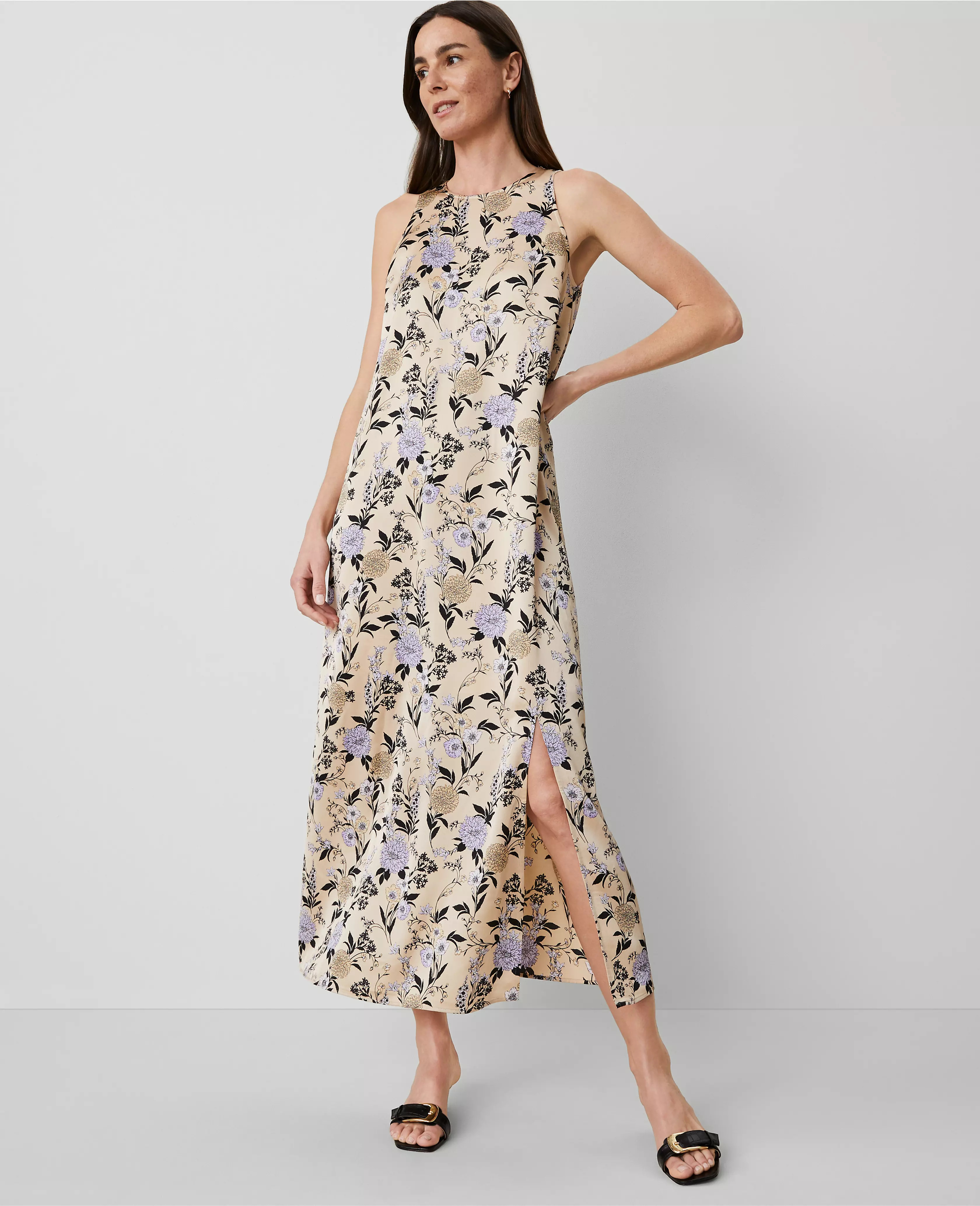 Floral Maxi Swing Dress | Ann Taylor