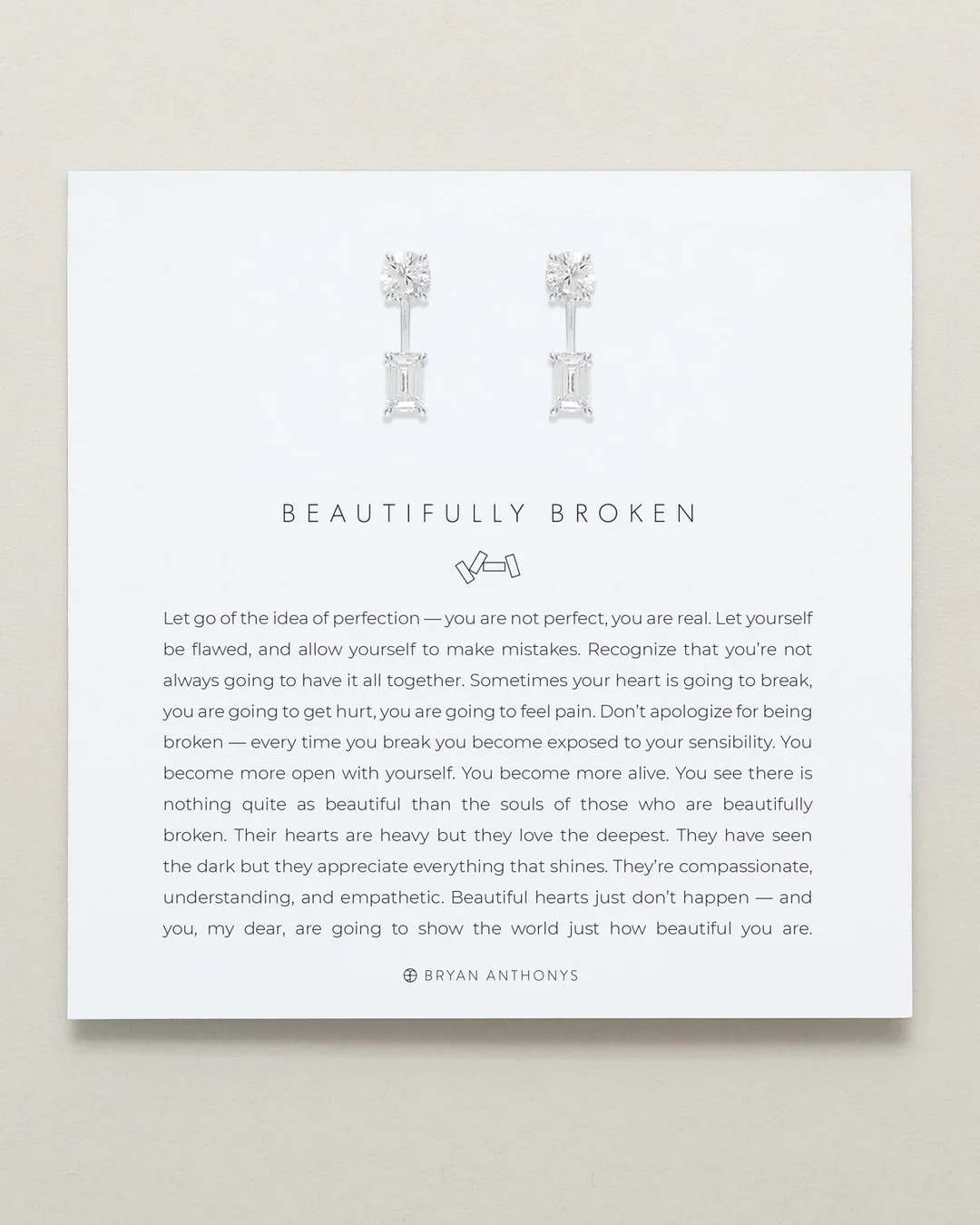 Beautifully Broken Emerald Cut Ear Jackets | Bryan Anthonys | Bryan Anthonys
