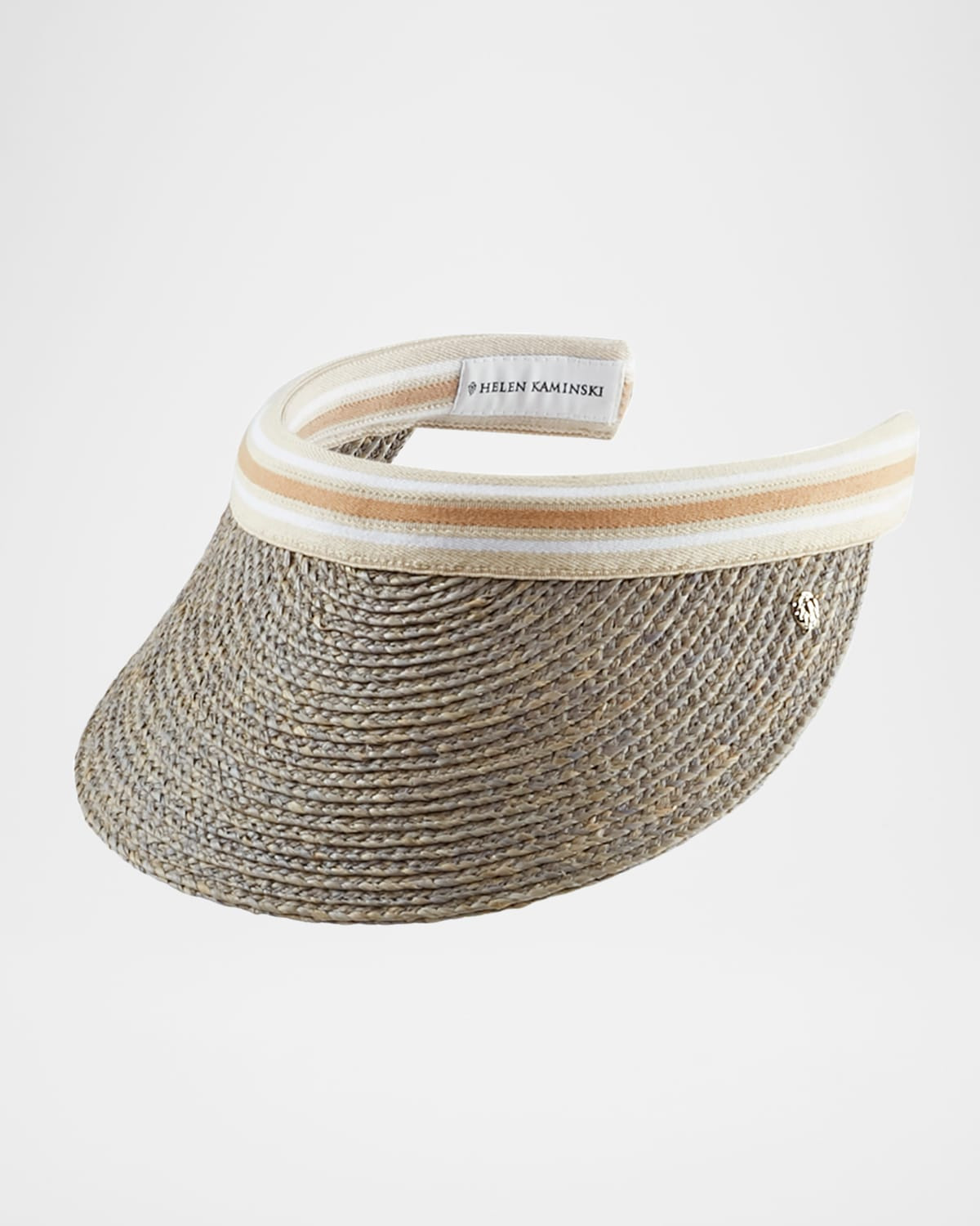 Bianca Classic Slide-On Raffia Visor | Neiman Marcus