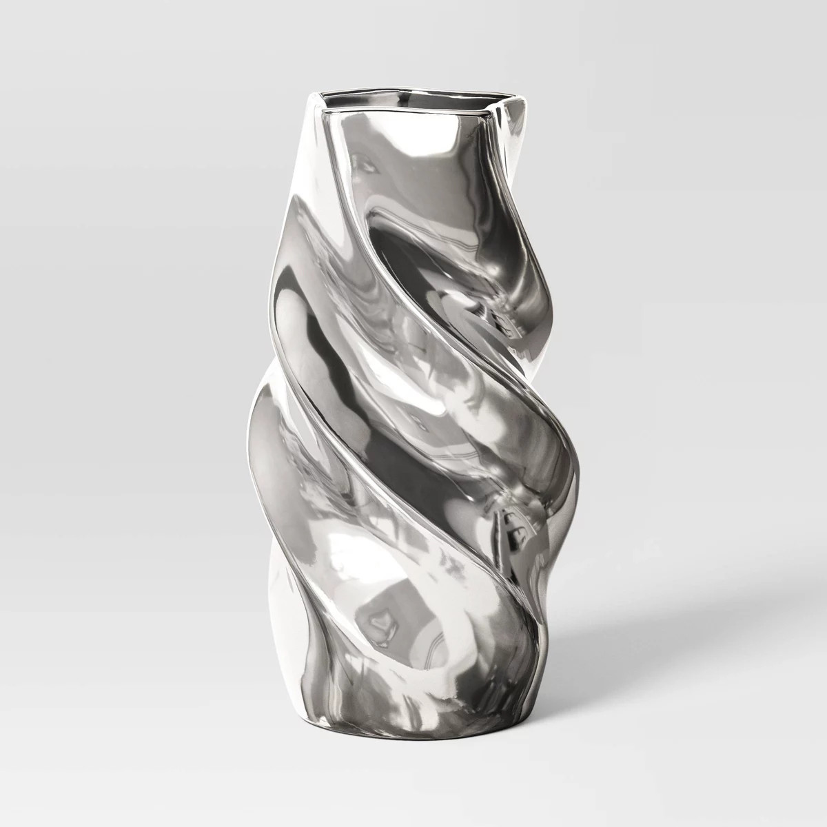 Silver Twisted Ceramic Vase - Threshold™ | Target