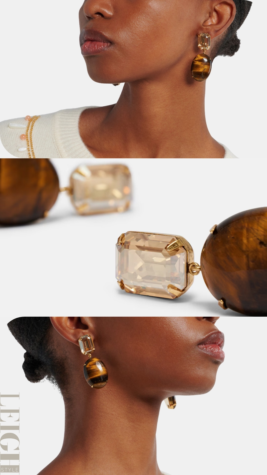 Bold, sculptural, and effortlessly luxe — these Jennifer Behr statement earrings bring warmth and depth to any look. Featuring a faceted amber-toned crystal paired with a rich tiger’s eye drop, they radiate golden-brown hues that feel both earthy and refined. 

 #LTKootd #LTKWorkwear #LTKTravel