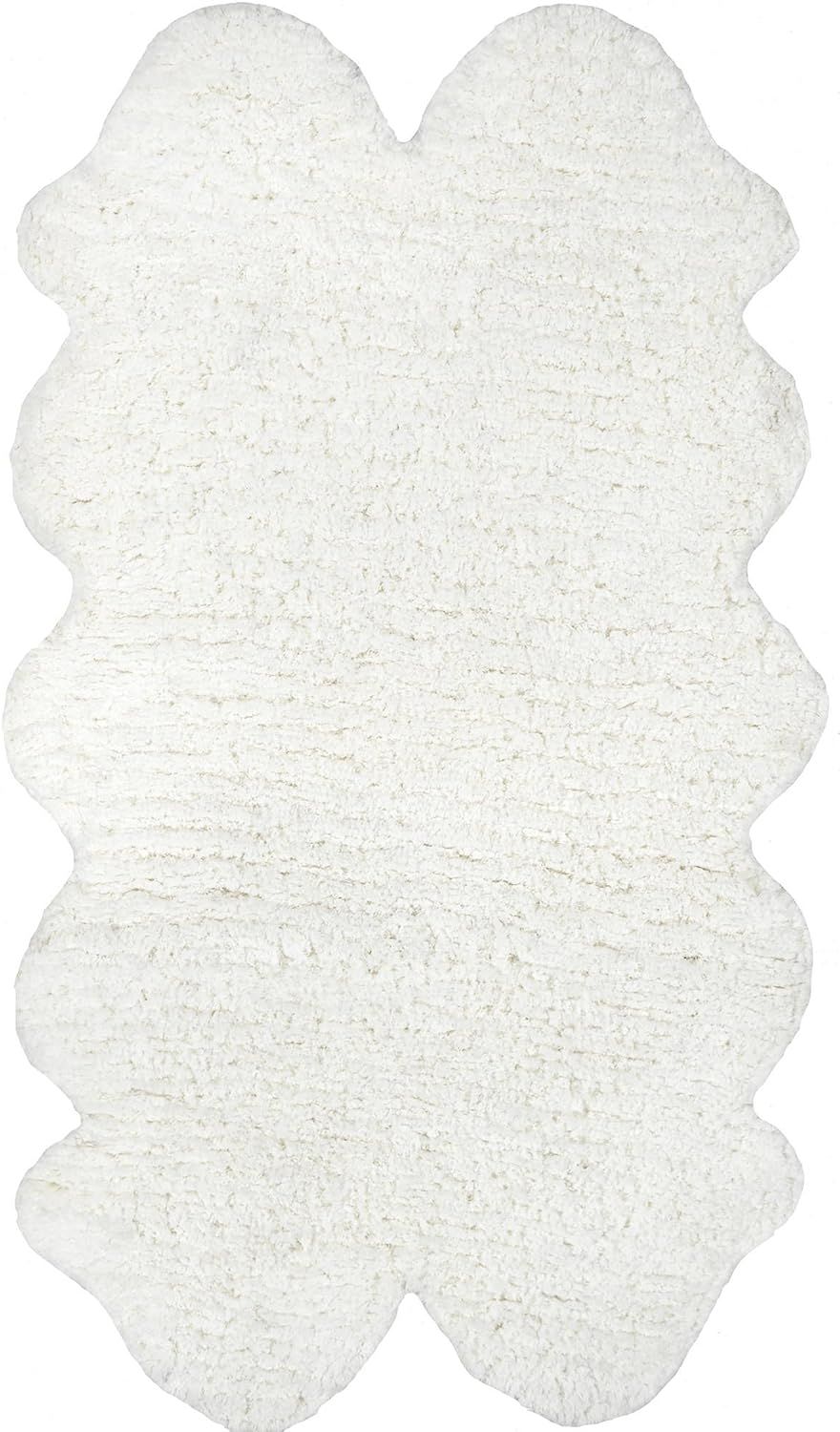 nuLOOM Faux Sheepskin Matix Shag Rug, 3' 6" x 6', Natural | Amazon (US)