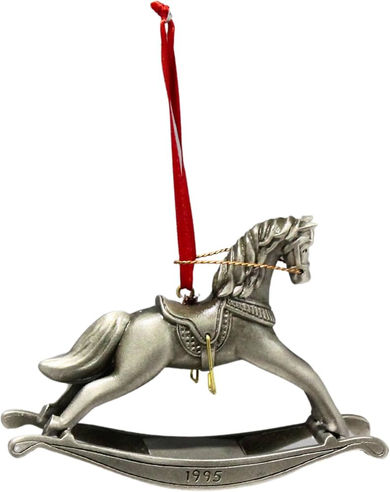 Hallmark QX6167 Rocking Horse Anniversary Edition Pewter 1995 Keepsake Ornament | Amazon (US)