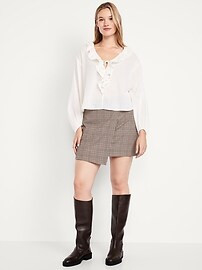 High-Waisted Wrap-Front Mini Skirt | Old Navy | Old Navy (US)