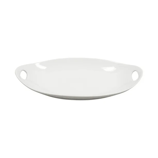 Better Homes & Gardens White Porcelain Tray with Handles - Walmart.com | Walmart (US)