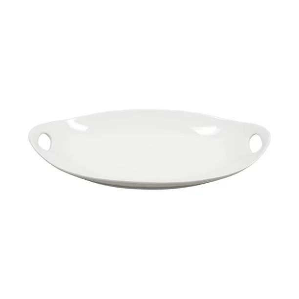 Better Homes & Gardens White Porcelain Tray with Handles - Walmart.com | Walmart (US)