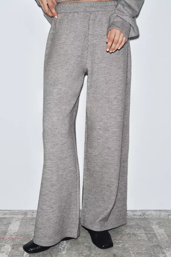 SOFT WIDE-LEG TROUSERS | Zara UK