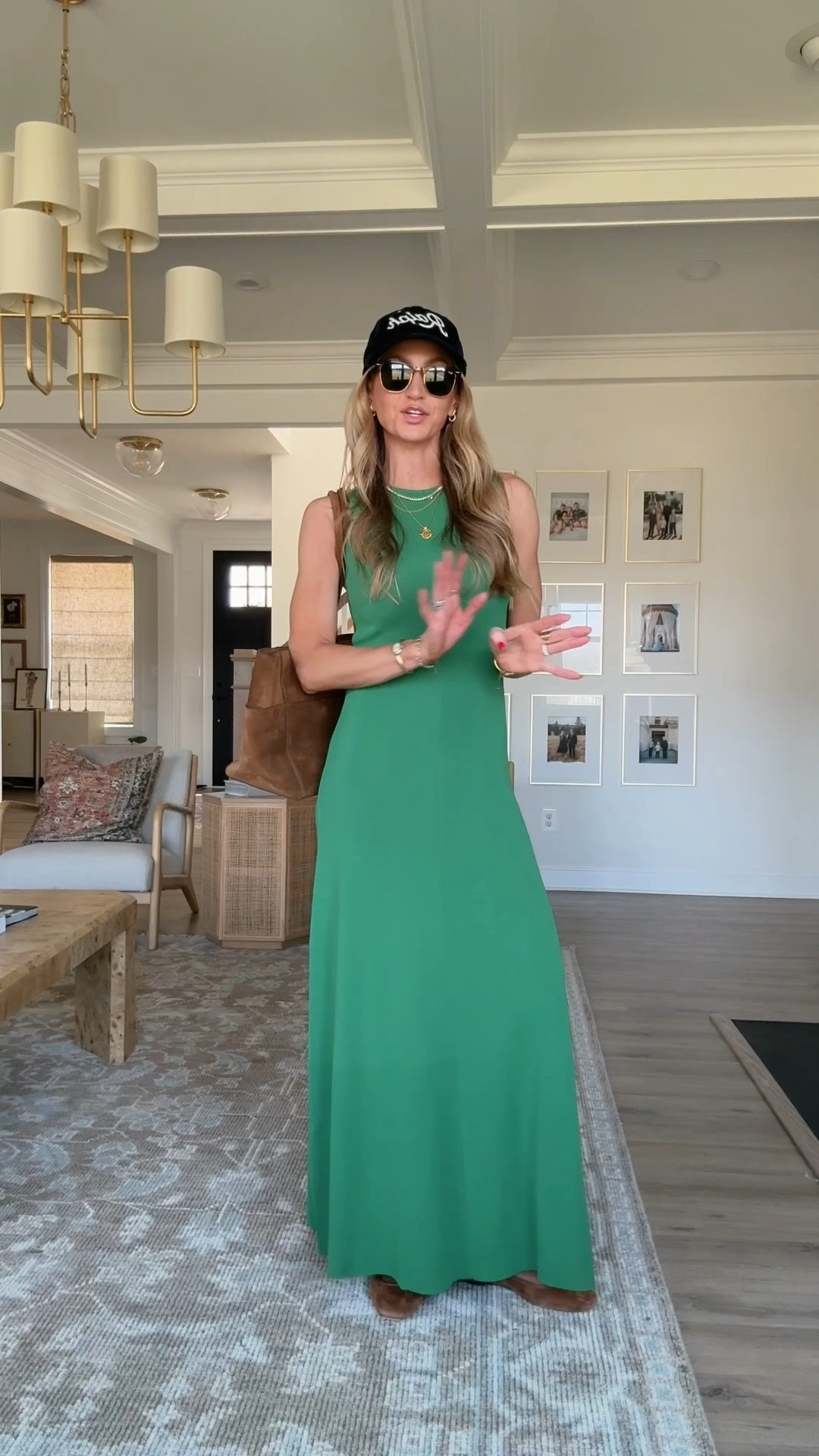 Styling my Kelly green Picky Girl maxi dress casual today. 

Green maxi dress: runs TTS, wearing a S
Camel suede flats: TTS

(Navy Ralph corduroy hat, suede tote bag, casual spring style) 

#LTKdayinmylife #LTKgrwm #LTKootd