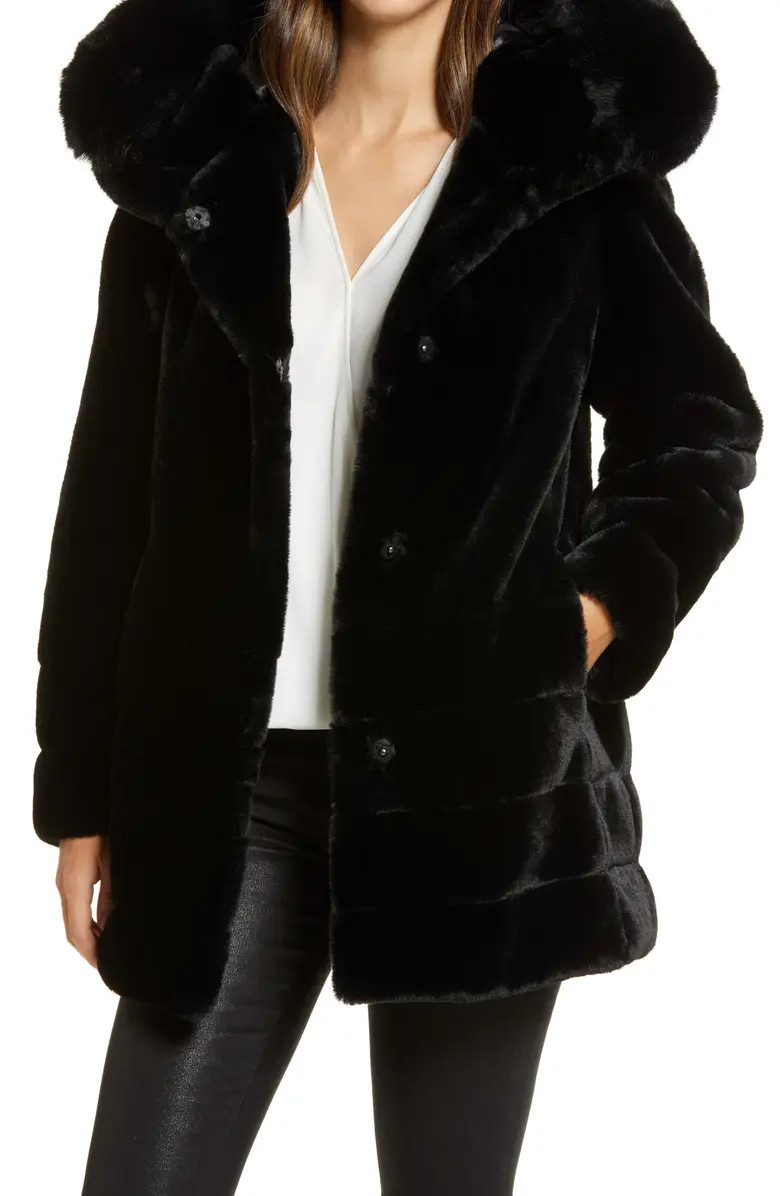 Hooded Faux Fur Coat | Nordstrom