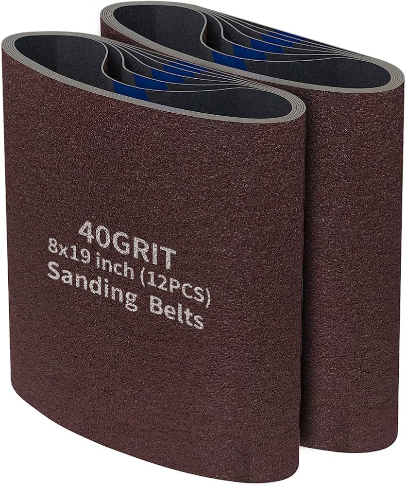 12 Packs 8 x 19 inch 40 Grit Cloth Floor Sanding Belts Ideal for sanding commercial and residenti... | Amazon (US)