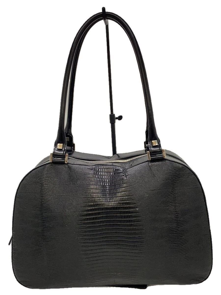 Salvatore Ferragamo Handbag Leather BLK Animal BW 21 1239 | eBay US