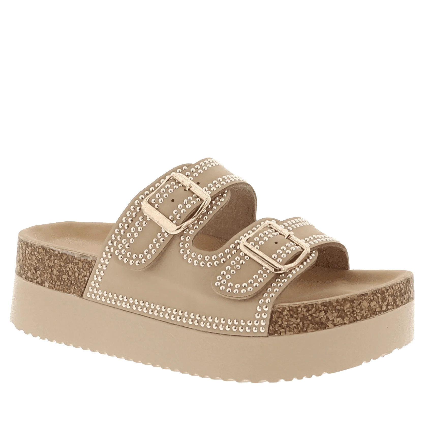 Vonmay Women’s Platform Slide Sandals, Lightweight Cork Footbed, Adjustable Buckle | Walmart (US)