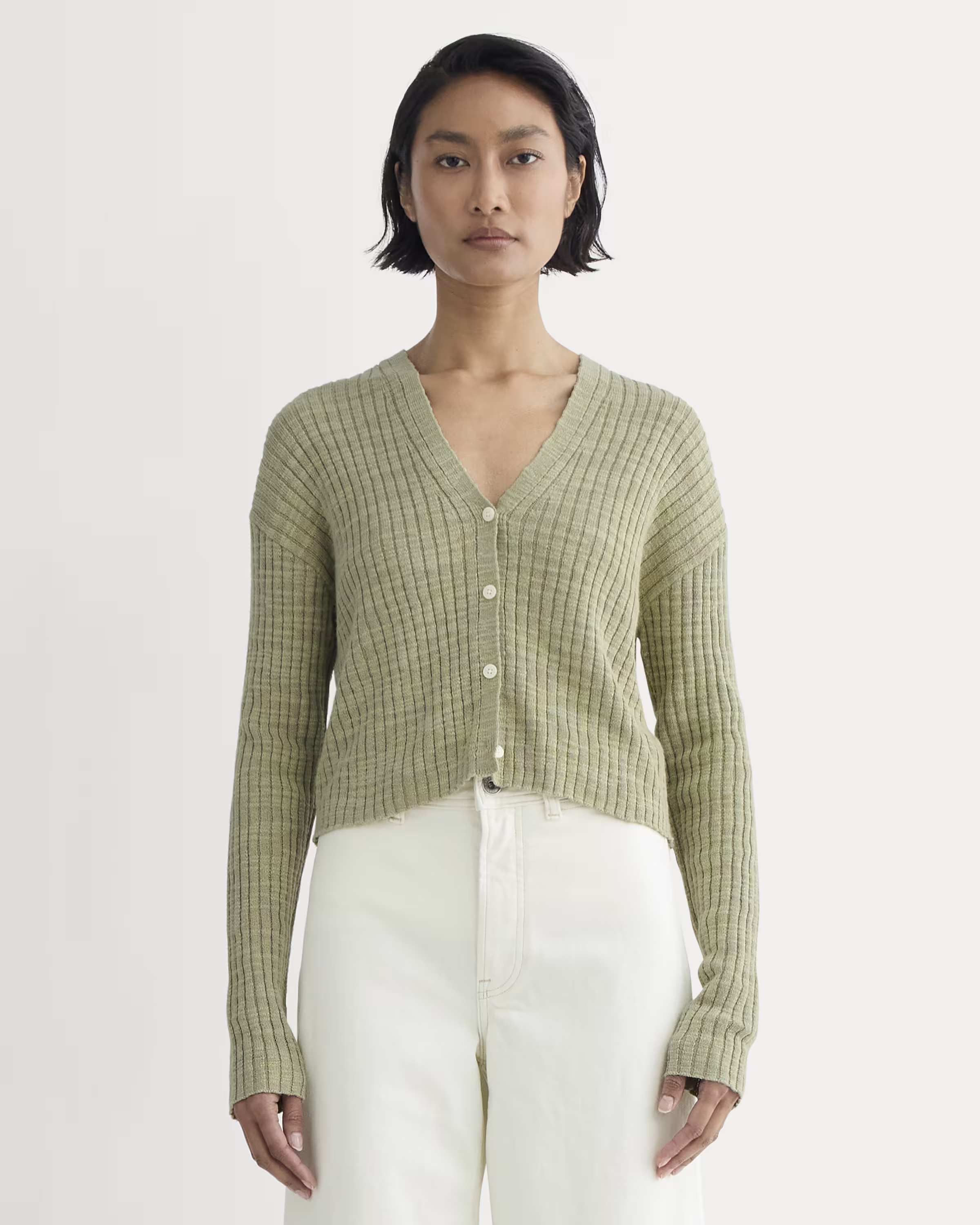 The Ribbed Cardigan in Cotton Linen | Everlane