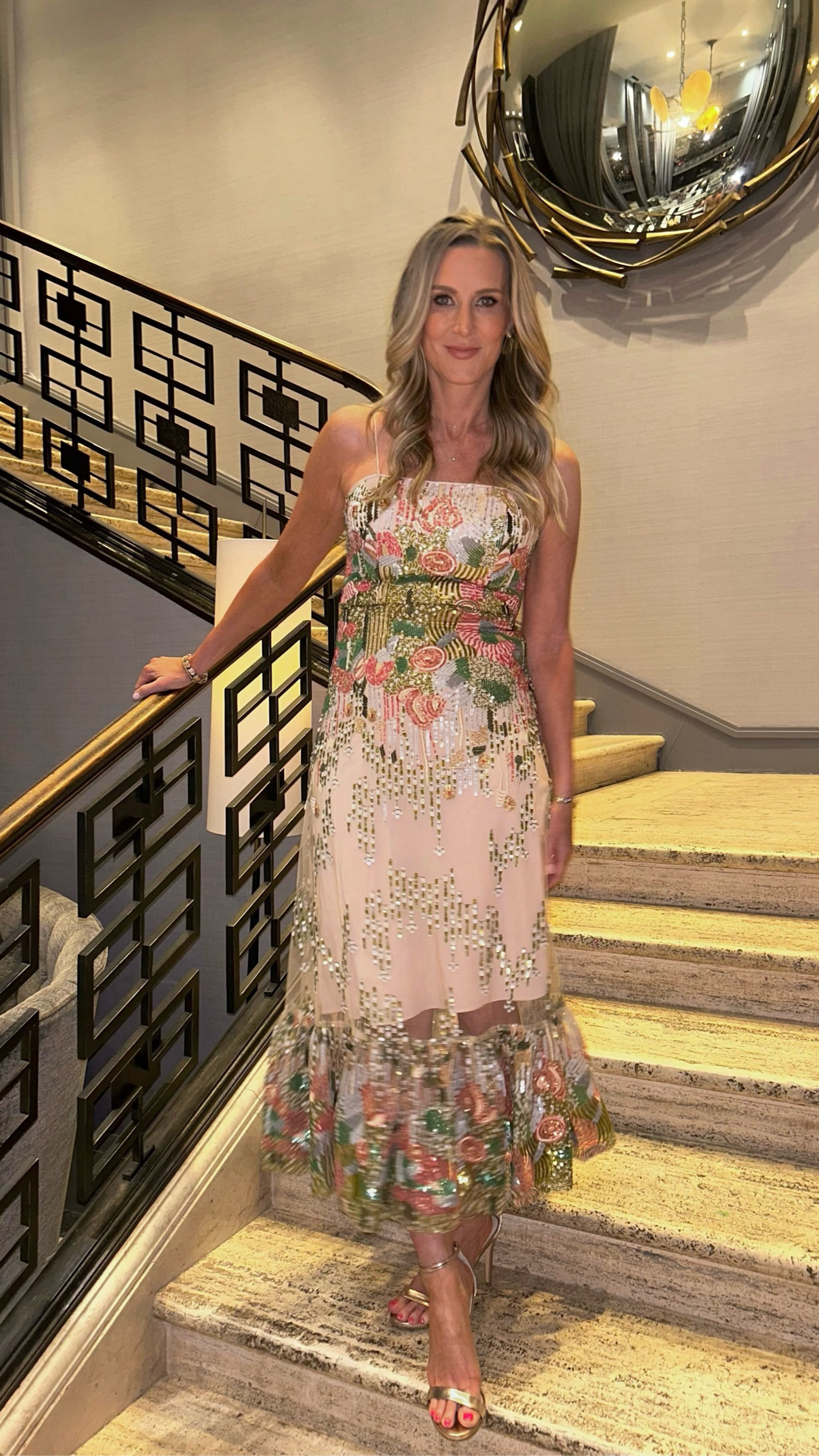 The gorgeous beaded embellished floral dress I wore to Blake Lively's world premiere of her new movie it ends with us #BlakeLively #CelebrityStyle

#LTKParties #LTKStyleTip