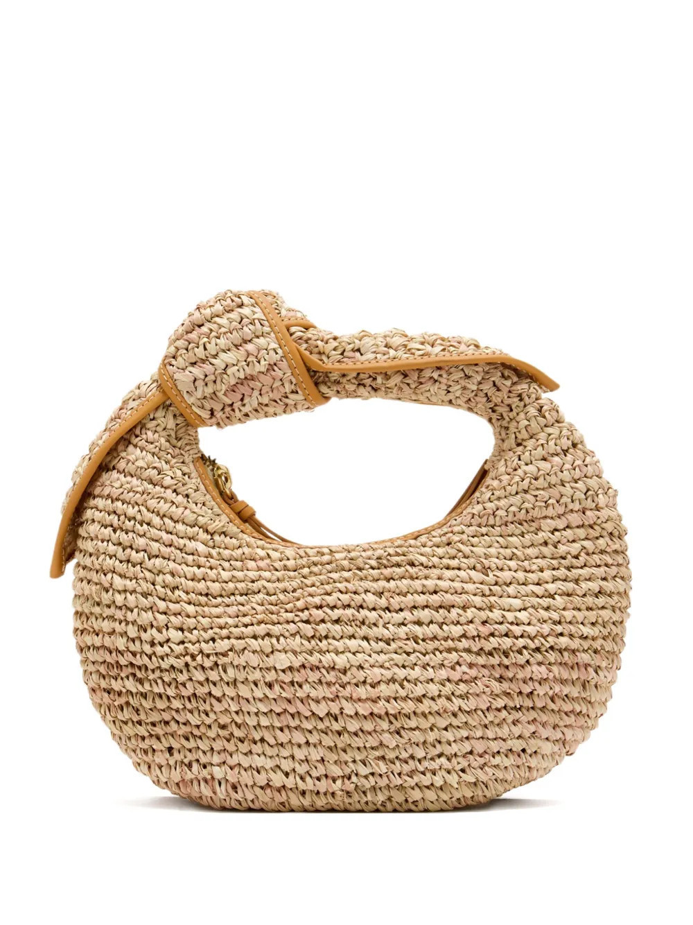 Poolside knotted-detail raffia tote bag - Neutrals | Farfetch Global