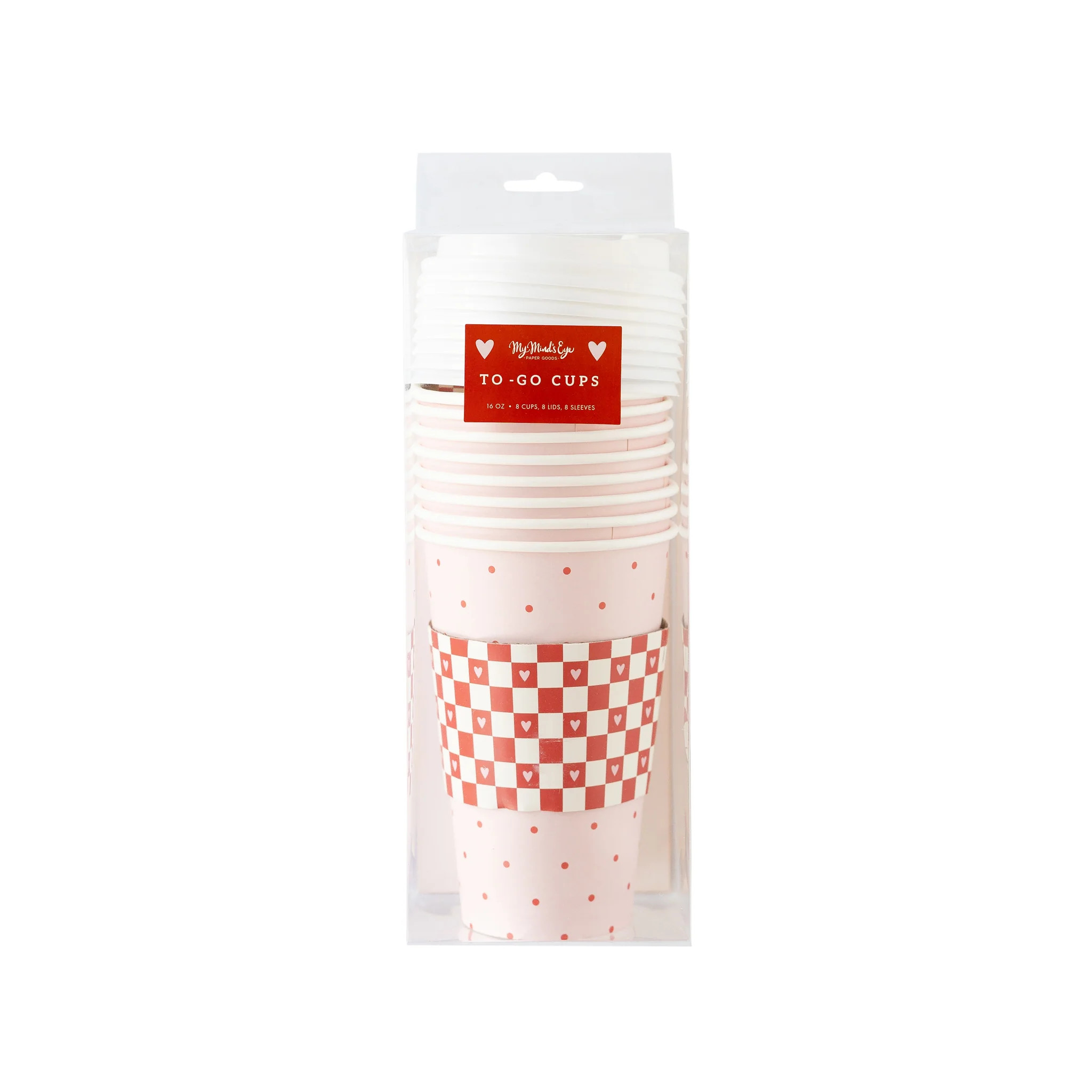 Red Checks To-Go Cup Set (8 ct) | My Mind's Eye