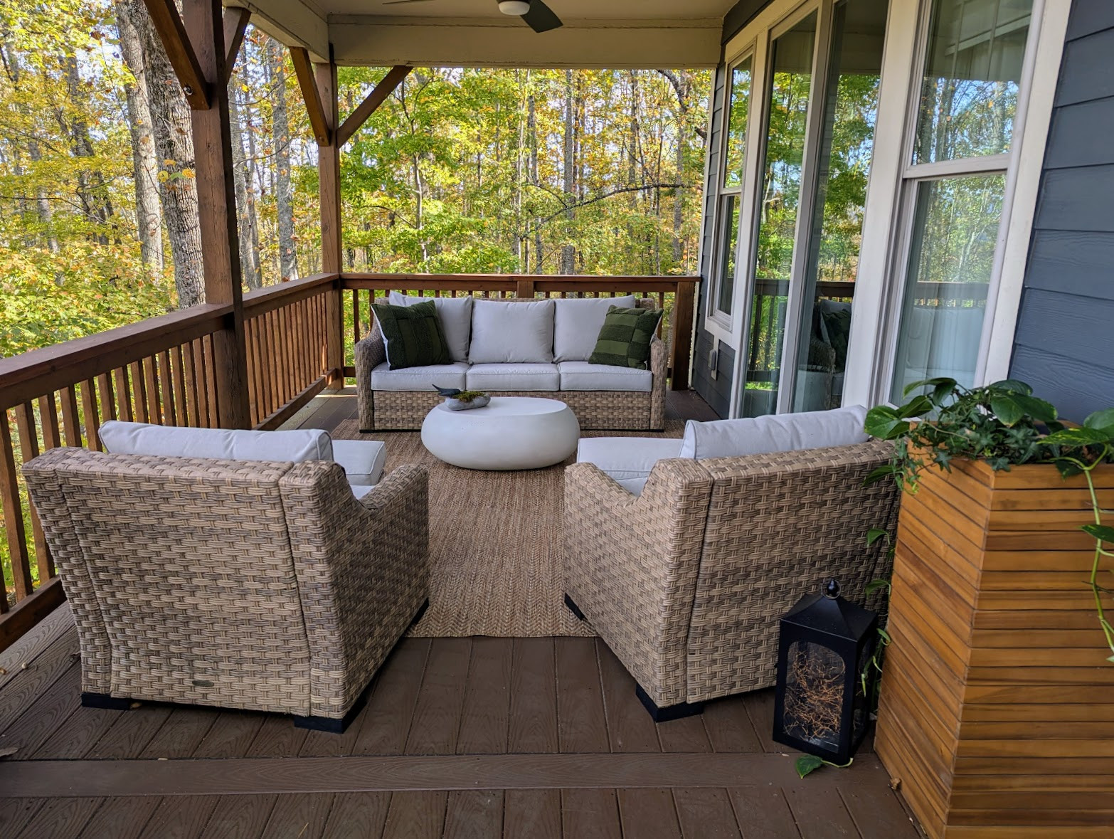 Freshened up the balcony with the softest jute-look outdoor rug and the calm, minimal West Elm Pebble table. Love how peaceful it feels now.
#pebbletable #outdoorrug #woodplanter #outdoor 

 #LTKSeasonal #LTKSaleAlert #LTKFindsUnder100