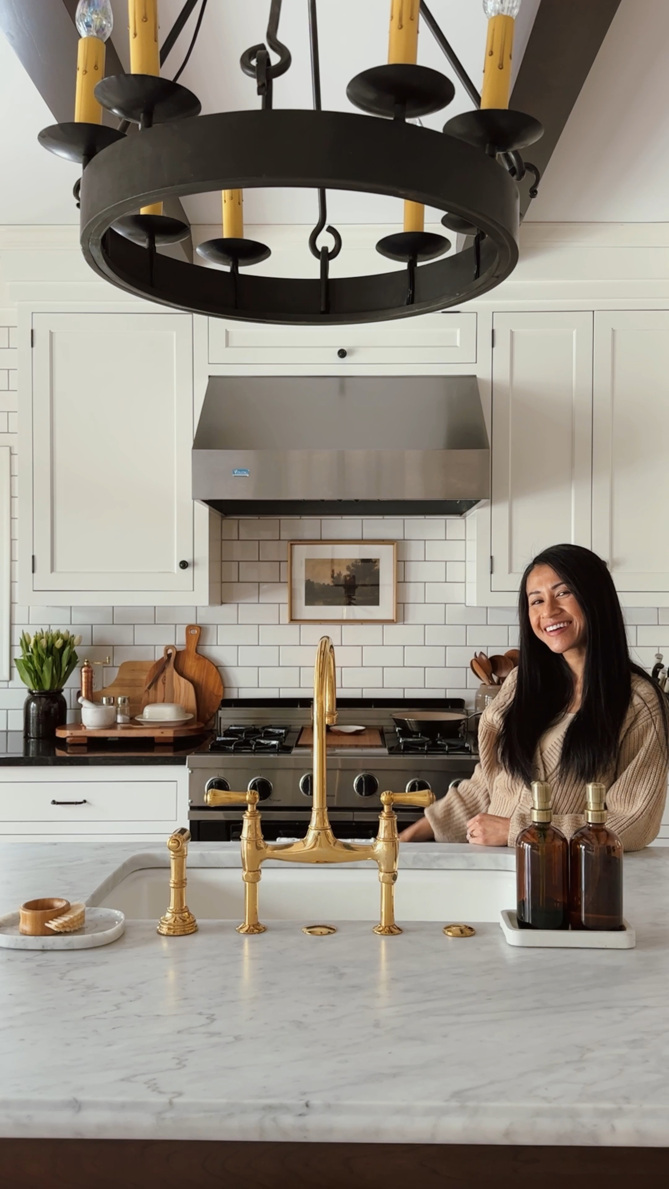 swooning over our new unlacquered brass faucet! comes in polished nickel + other finishes as well as crossed handles. #faucet #kitchendesign 

#LTKhome