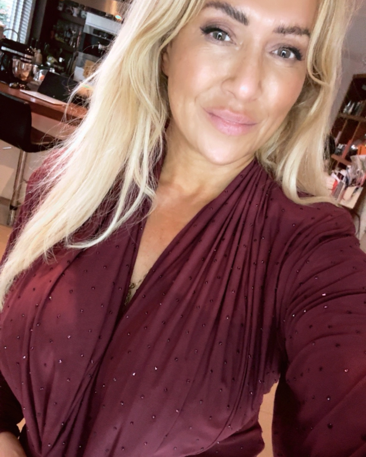 Rotate x H&M top with strass in this amazing burgundy 🤎 so much nicer IRL 
#rotatehm #rotate #burgundy #fall -

#LTKover50style #LTKnederlands #LTKautumn