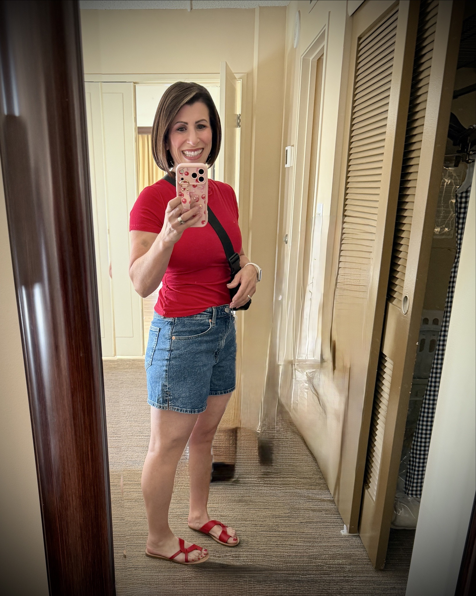 The ultimate tee and the Jean shorts are so flattering - run before they sell out 

#LTKOver40 #LTKPetite #LTKSeasonal