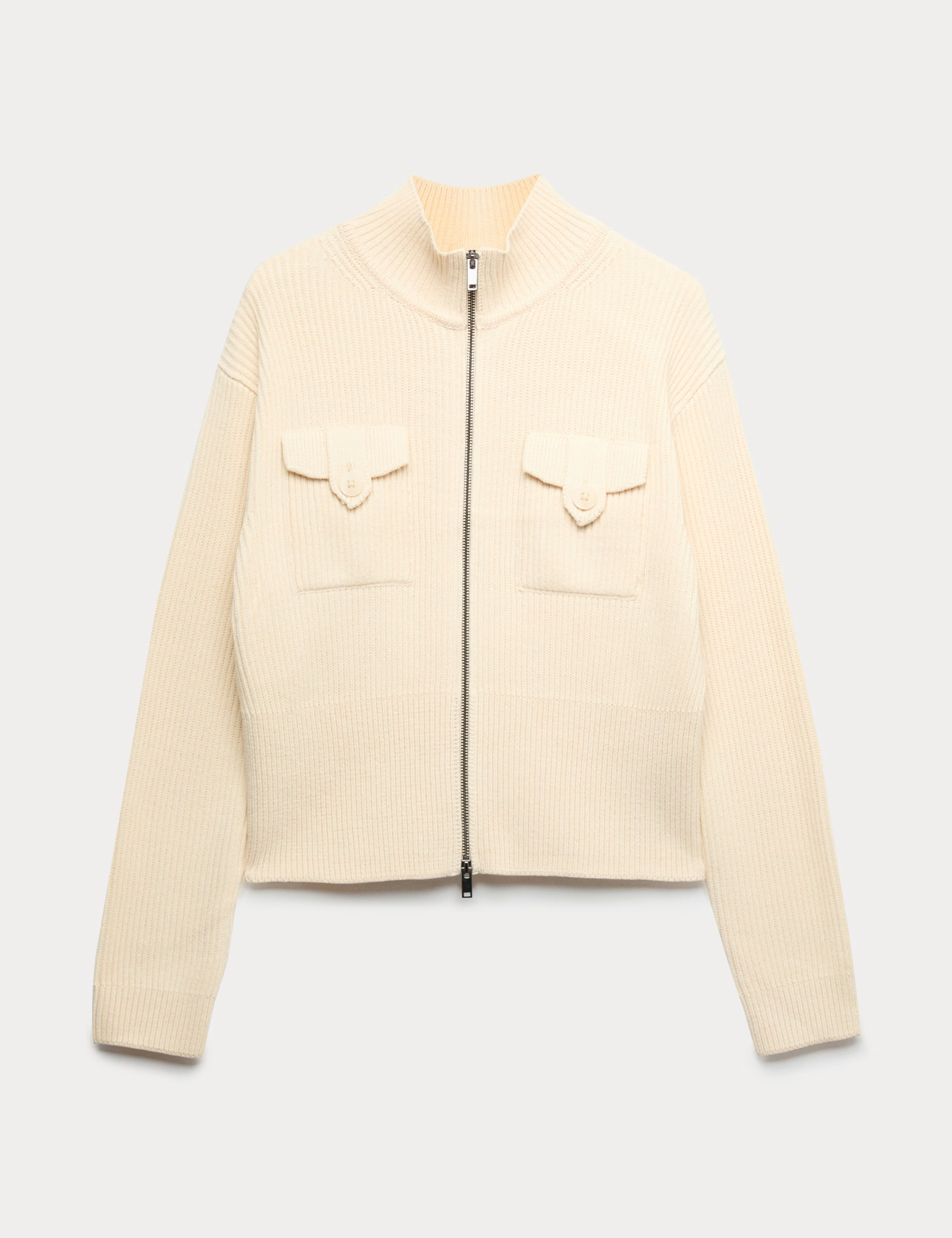 Cotton-Rich Ribbed Relaxed Cardigan | Marks & Spencer (UK)