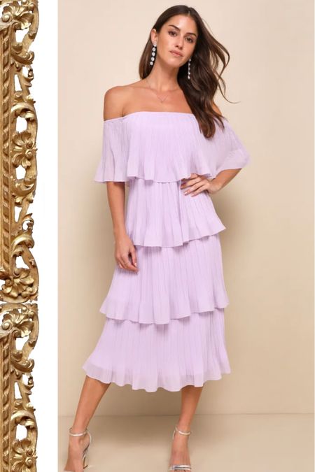 Off the shoulder dress
Date night
Wedding guest dress 

#LTKwedding #LTKstyletip #LTKfindsunder100