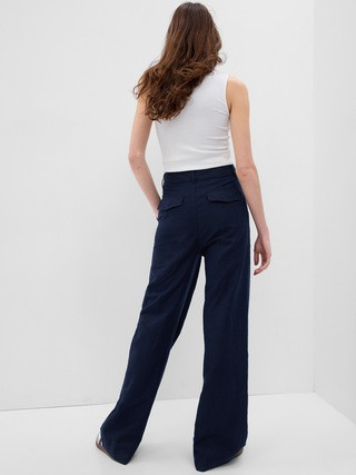 Linen-Cotton Pleated Pants | Gap (US)