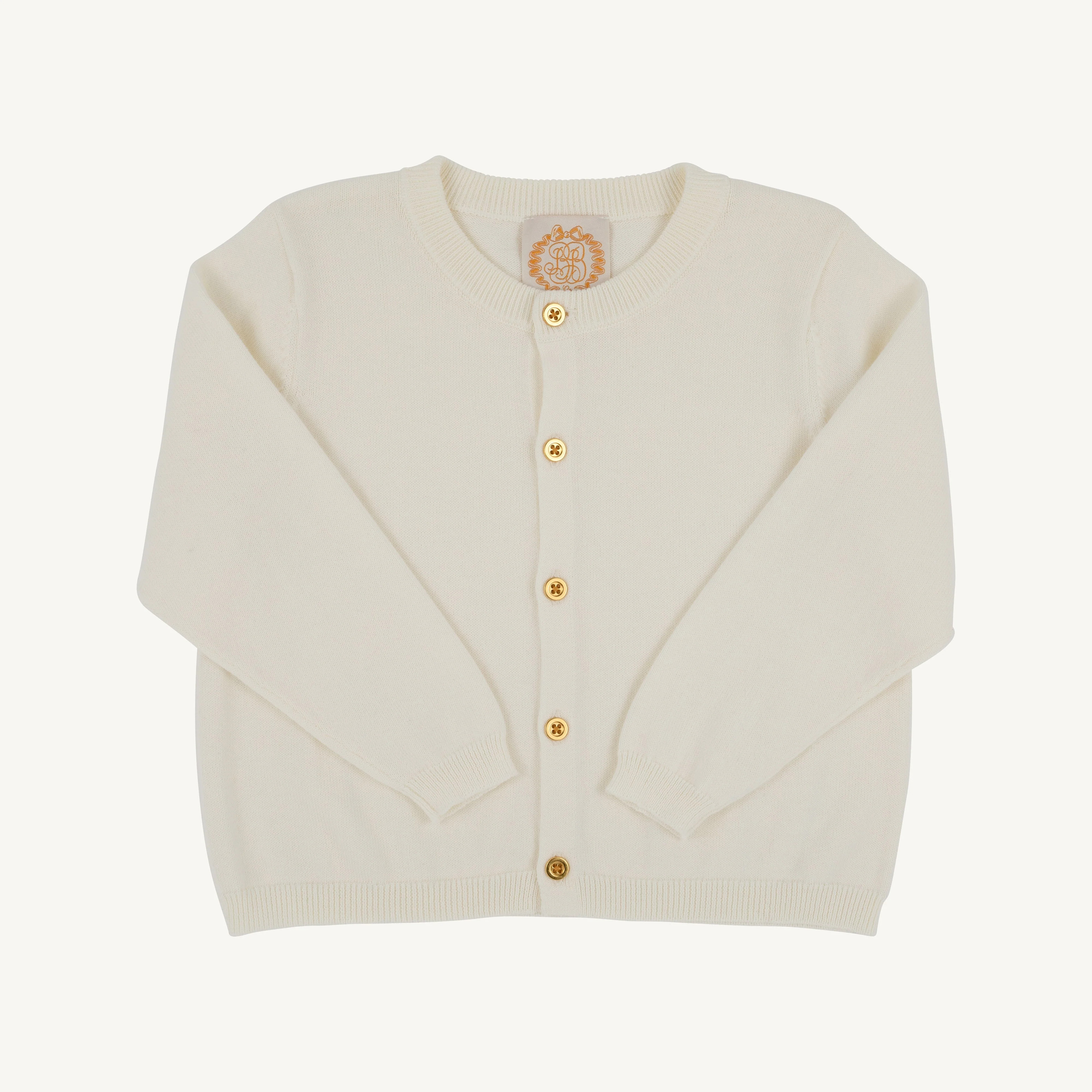 Cambridge Cardigan - Palmetto Pearl with Gold Buttons | The Beaufort Bonnet Company