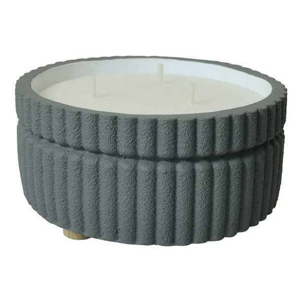 Better Homes & Gardens Citronella, Blue Lavender, and Cedar 12.4oz Scented Candle, Gray | Walmart (US)