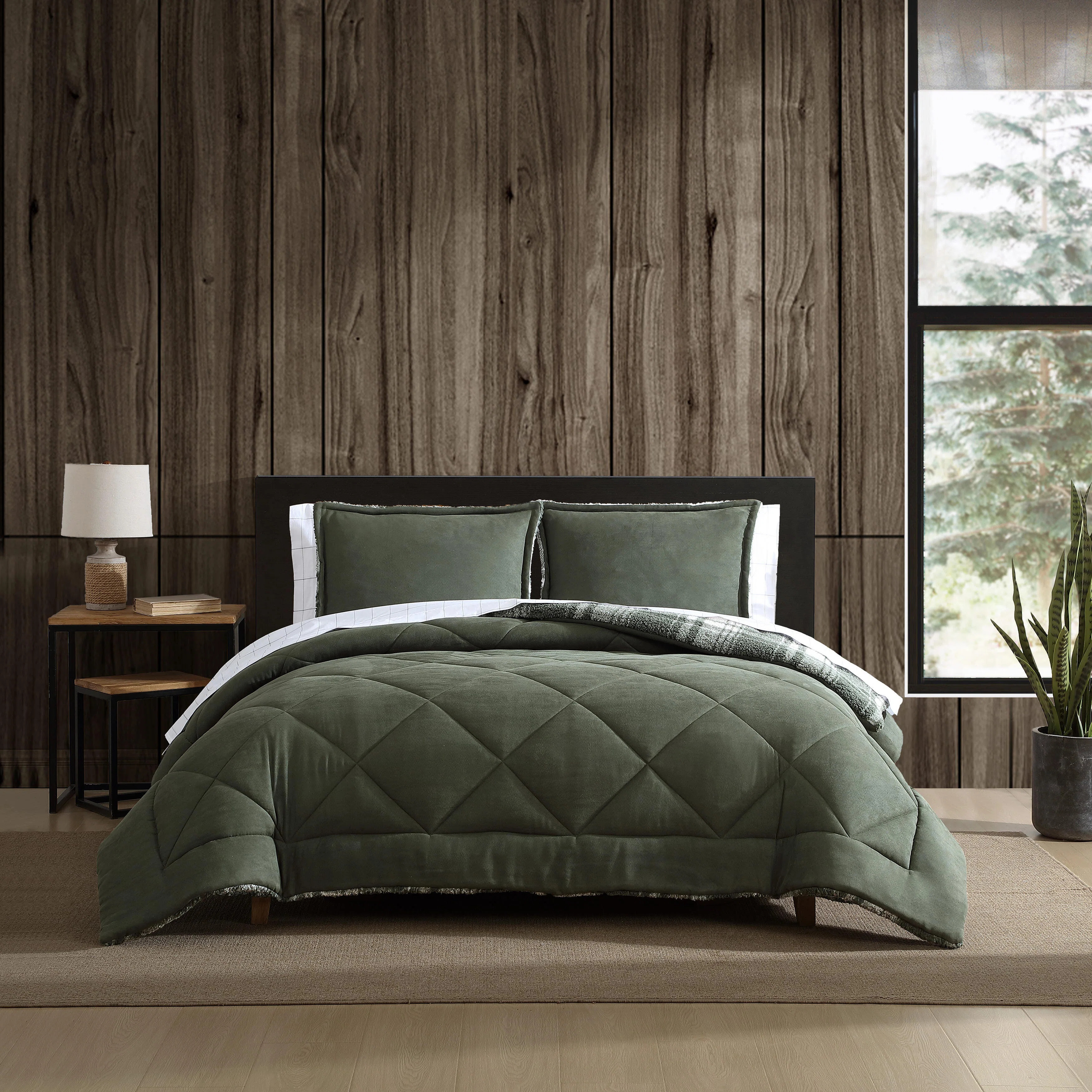 Eddie Bauer Big Lake Plaid Green Comforter Set | Wayfair North America