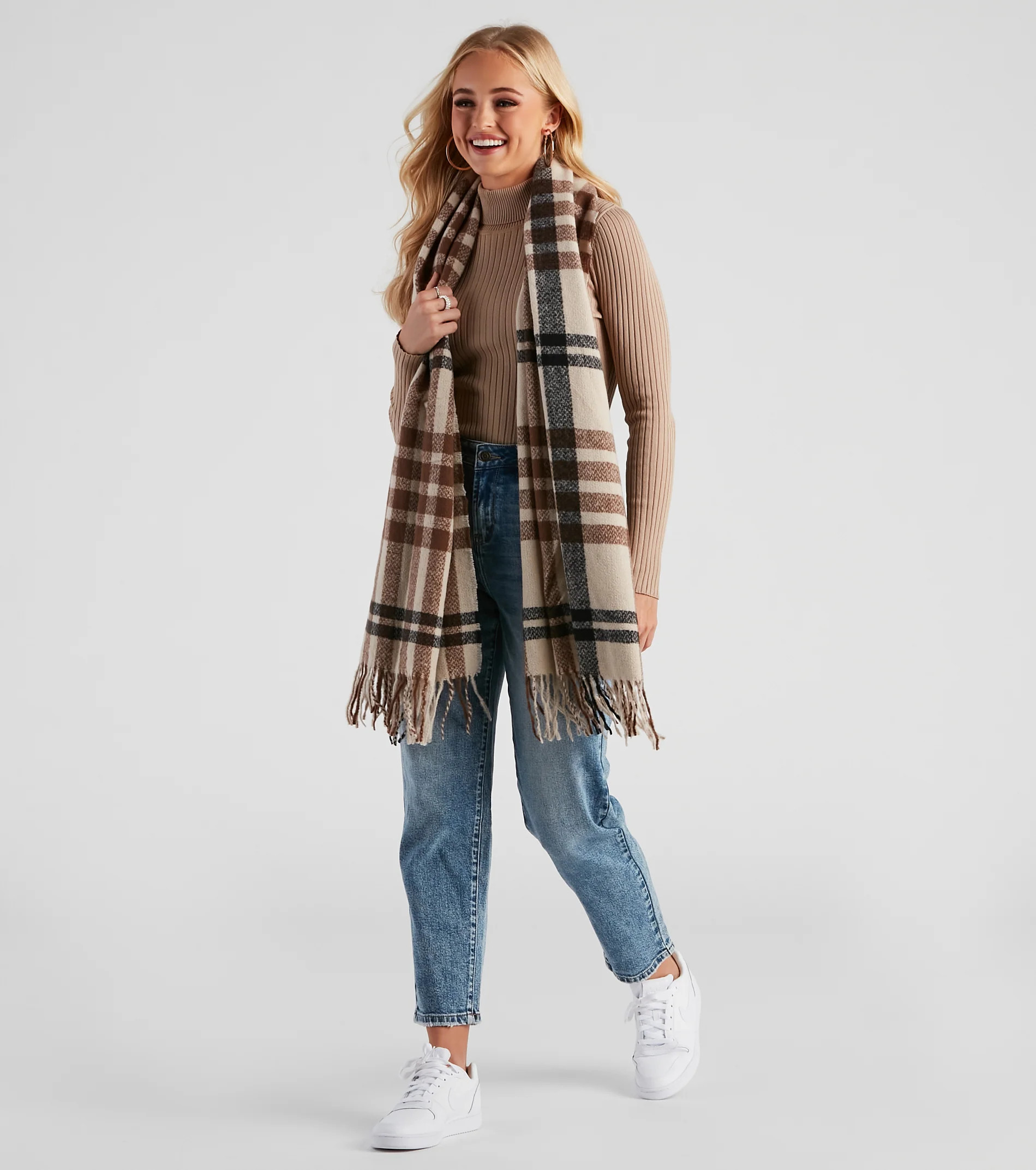 Cuddle Weather Plaid Blanket Scarf | Windsor Stores