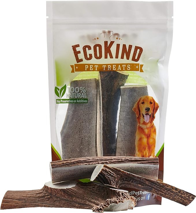 EcoKind Pet Treats Grade A Elk Antler (Split Elk Antlers Bag), 16 oz. | Amazon (US)