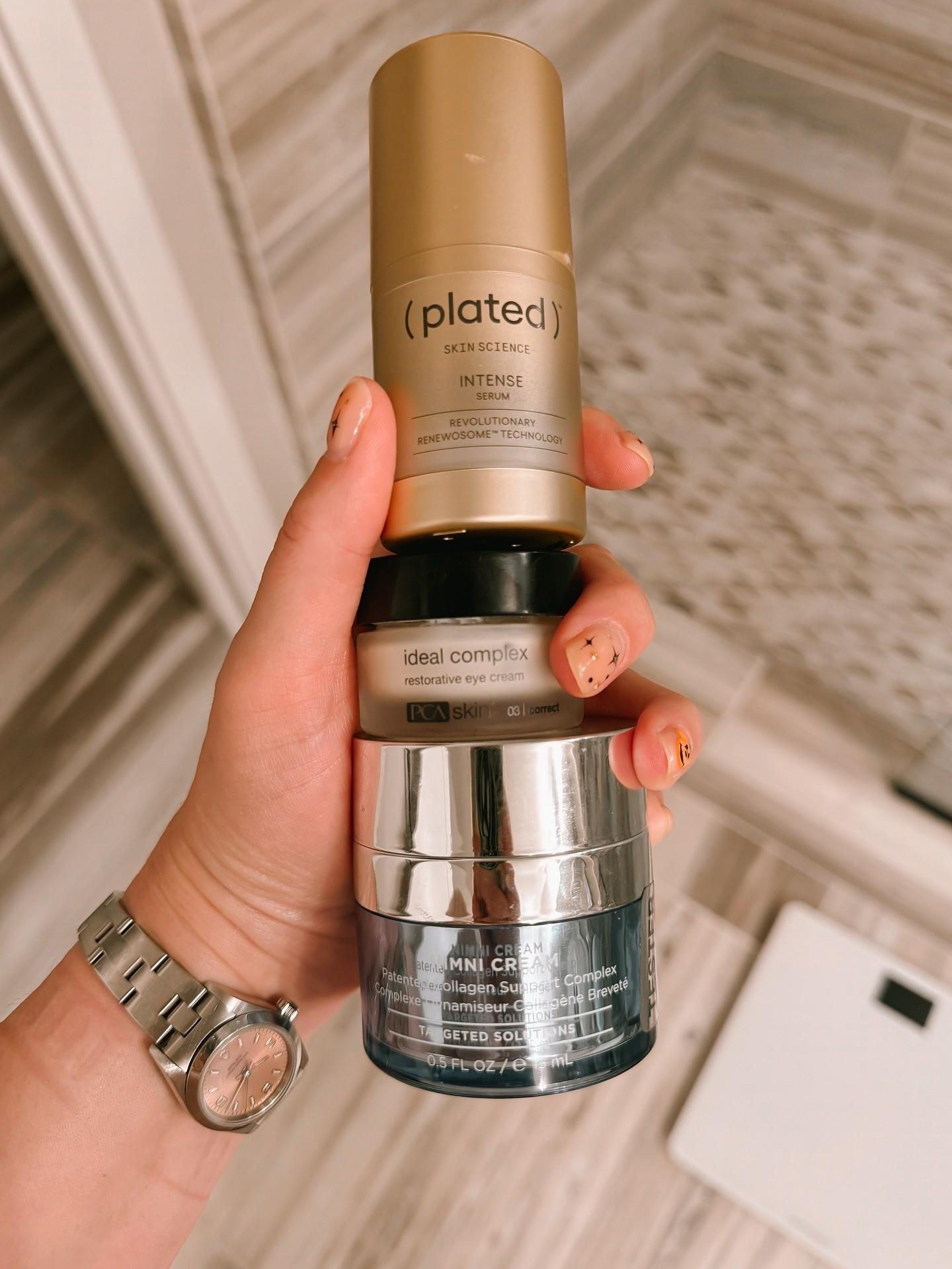 If wrinkles are your worry… this PM trio is for you.
@platedskinscience Intense Serum is packed with powerful exosomes that work overnight to repair + renew, while @pcaskin Ideal Complex Eye Cream brightens and firms the delicate eye area. Finish with @hydropeptide Nimni Cream, a retinol+peptide packed collagen-boosting moisturizer designed to smooth fine lines and restore bounce.
Your skin will thank you in the morning. 

#831 #estheticiantips
#SkincareThatWorks #Exosomes #AntiAgingSkincare #PlatedSkinScience #PCASkin #HydroPeptide