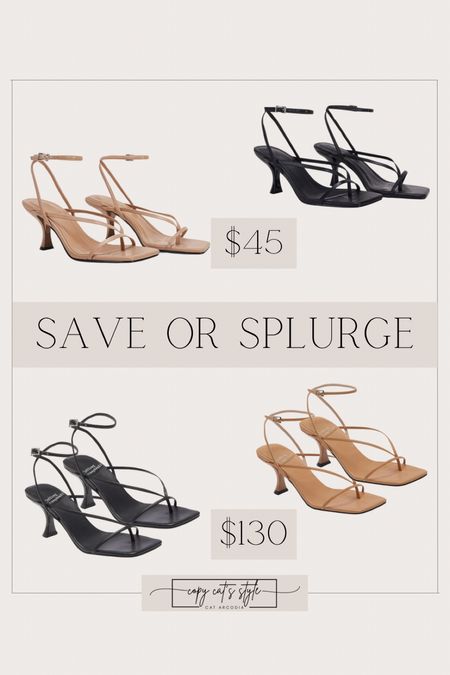 Save or Splurge Kitten Heel, neutral strappy heel

#LTKfindsunder50 #LTKstyletip #LTKshoecrush