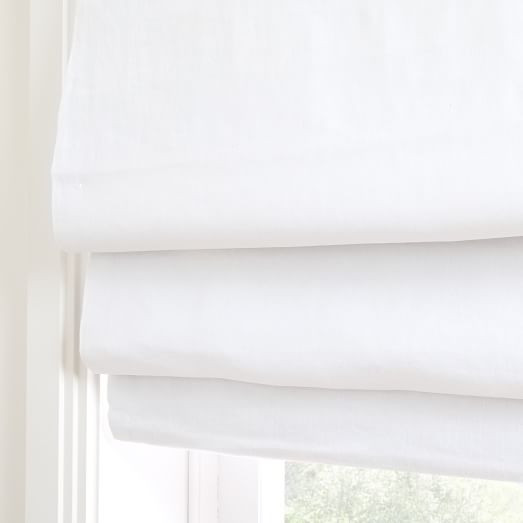 European Flax Linen Cordless Roman Shade | West Elm (US)