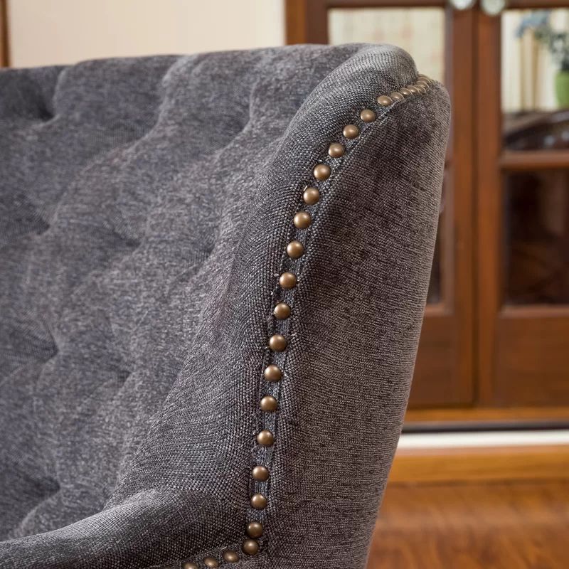 Parmelee 33" Wide Tufted Linen Club Chair | Wayfair North America