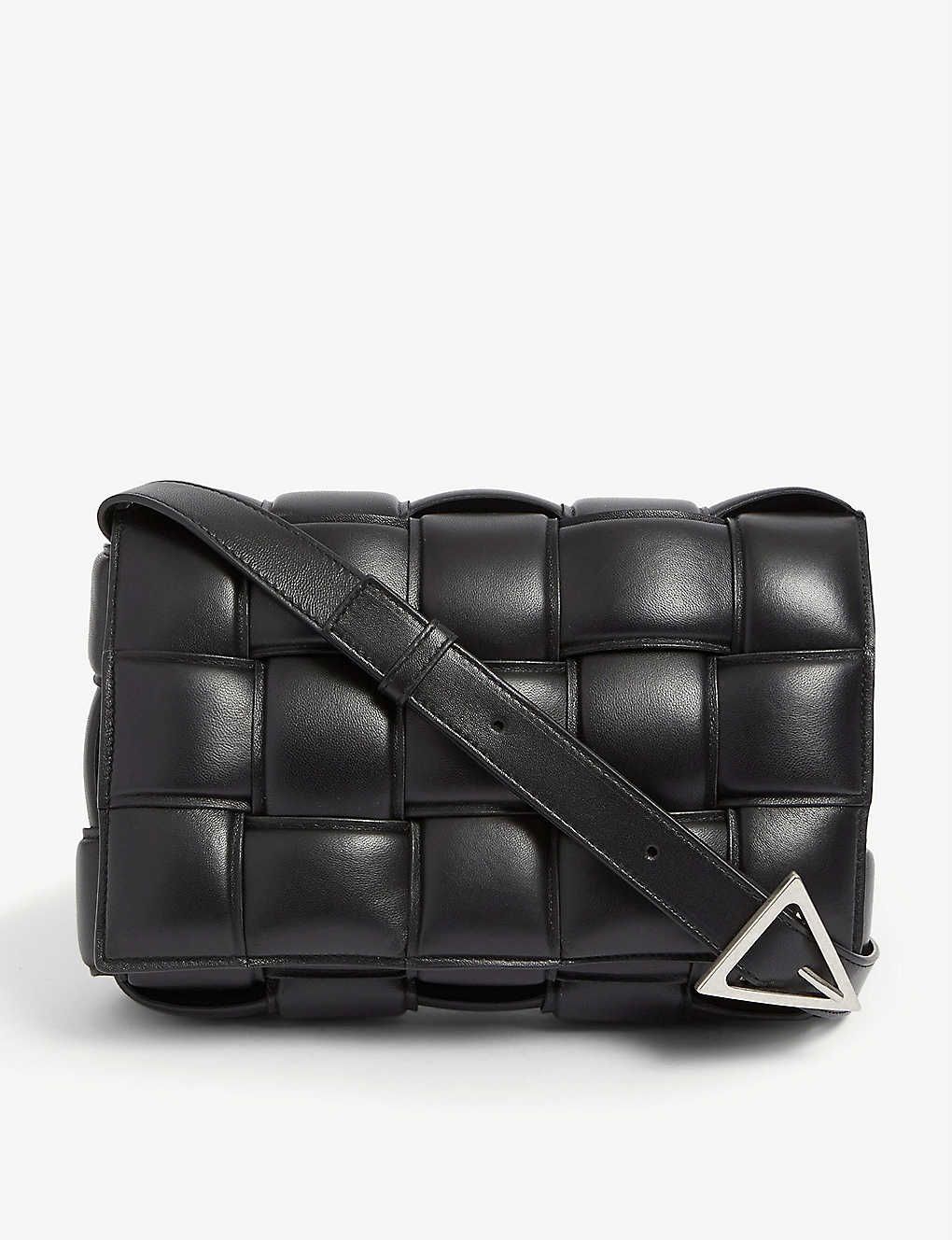 Padded Cassette intrecciato leather cross-body bag | Selfridges