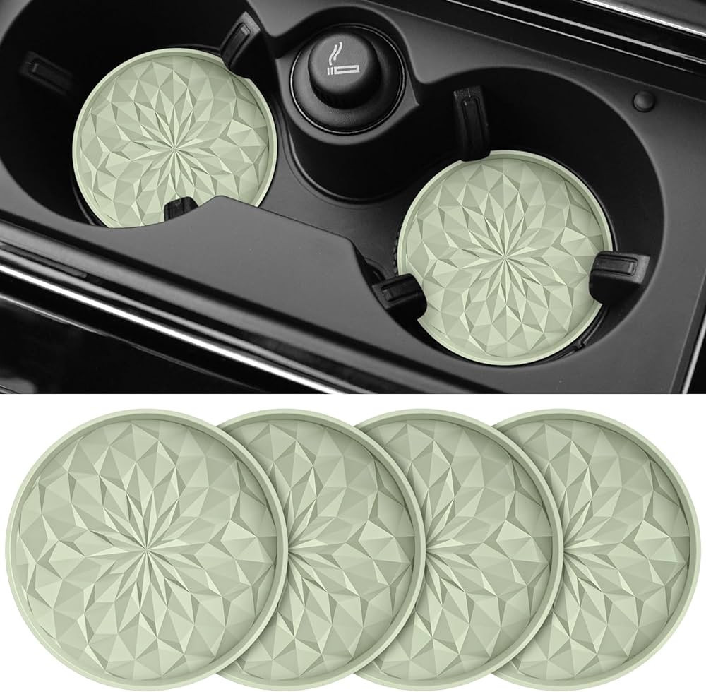 ME.FAN Car Cup Coaster [4 Pack] Silicone Car Coasters/Cup Mats - 2.75In Universal Non-Slip Recess... | Amazon (US)