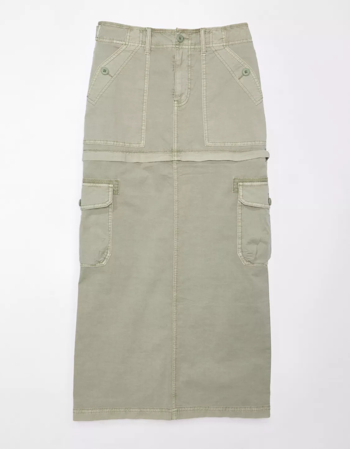 AE Snappy Stretch High-Waisted Convertible Maxi Cargo Skirt | American Eagle Outfitters (US & CA)