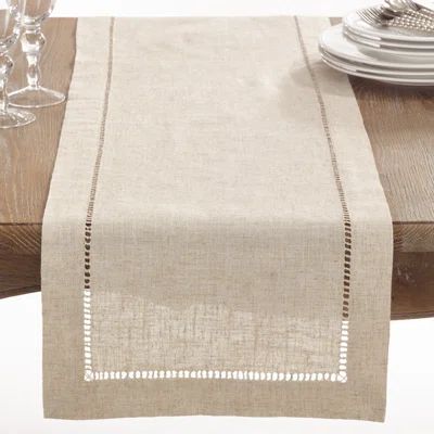 Parthenia Hemstitched Table Runner Size: 72" L x 16" W | Wayfair North America