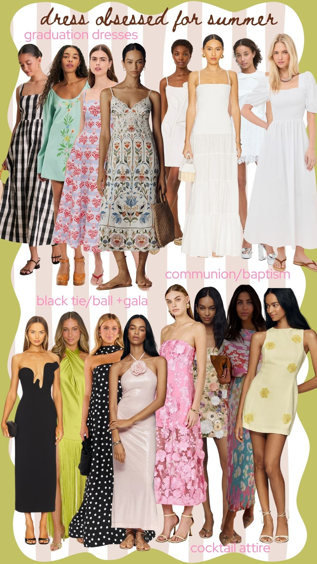 Dress obsessed for summer 🤍✨ From graduation moments to black tie nights, these dreamy dresses have you covered for every RSVP. Think breezy whites, soft florals, and statement silhouettes you’ll wear on repeat. 🌸👗 

 #LTKootd #LTKSeasonal