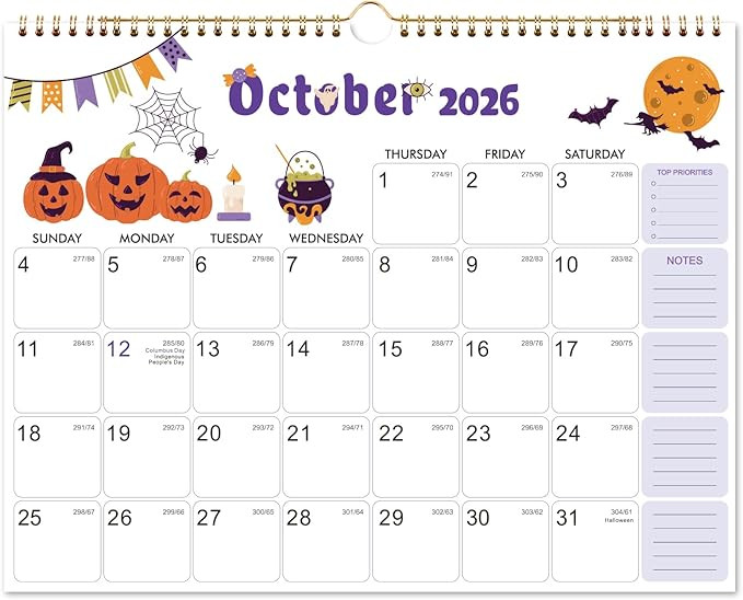 2026 Calendar - 2026 Wall Calendar 12 Month, January 2026 - December 2026, 15" x 11.5", Twin-Wire... | Amazon (US)