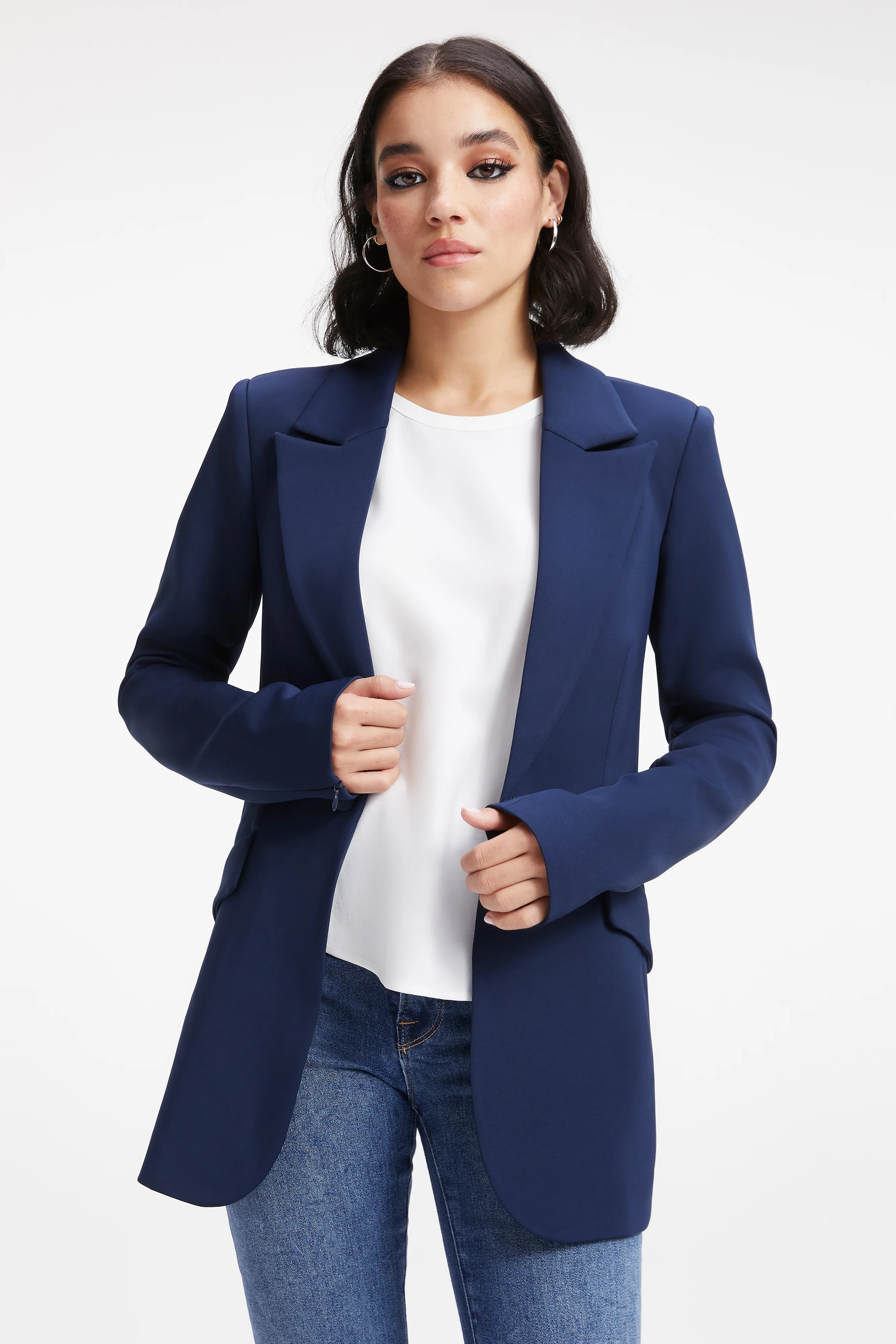 GOOD SCUBA FITTED BLAZER | NAVY001 | Good American