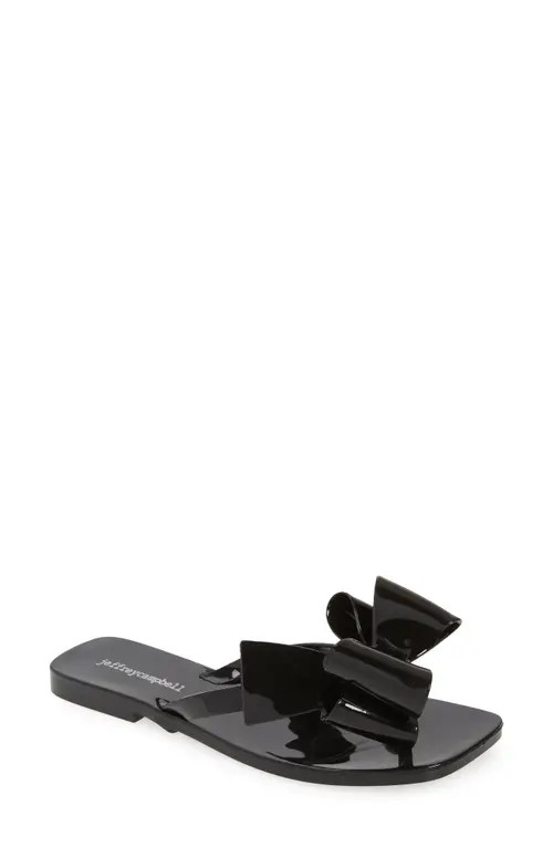 Jeffrey Campbell Sugary Flip Flop in Black Shiny at Nordstrom, Size 6 | Nordstrom