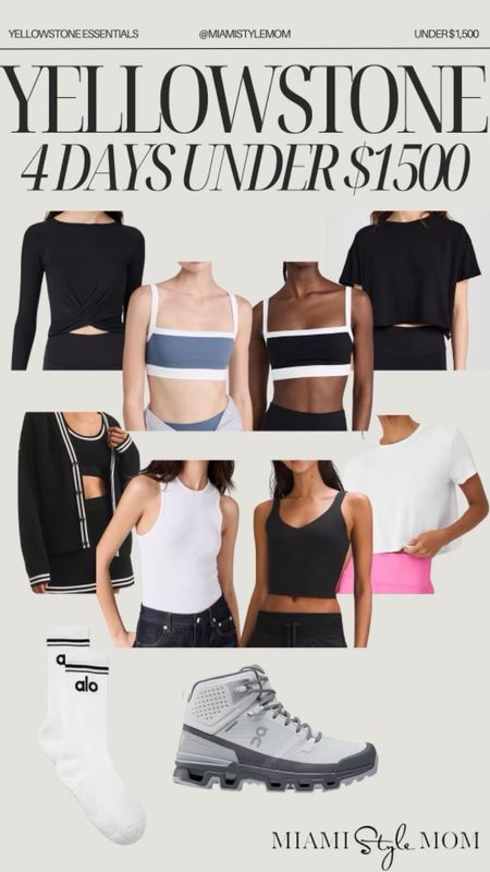 Yellowstone ready, and all for less than $1500!

Yellowstone outfit inspo. Active clothing. Workout outfits. Sports bra. Socks. Basic tees  

#LTKStyleTip #LTKSeasonal