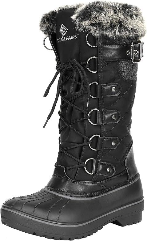 DREAM PAIRS Women's DP Warm Faux Fur Lined Mid Calf Winter Snow Boots | Amazon (US)