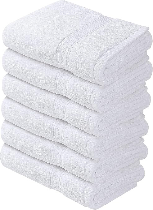 Utopia Towels Premium White Hand Towels - 100% Combed Ring Spun Cotton, Ultra Soft and Highly Abs... | Amazon (US)