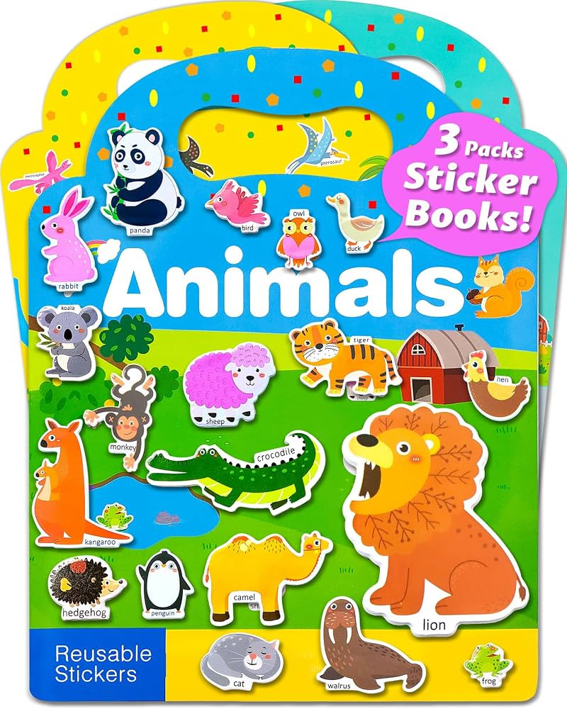 Reusable Sticker Book for Toddlers, Stickers for Kids, Toddler Sticker Book, Toddler Craft Activi... | Amazon (US)