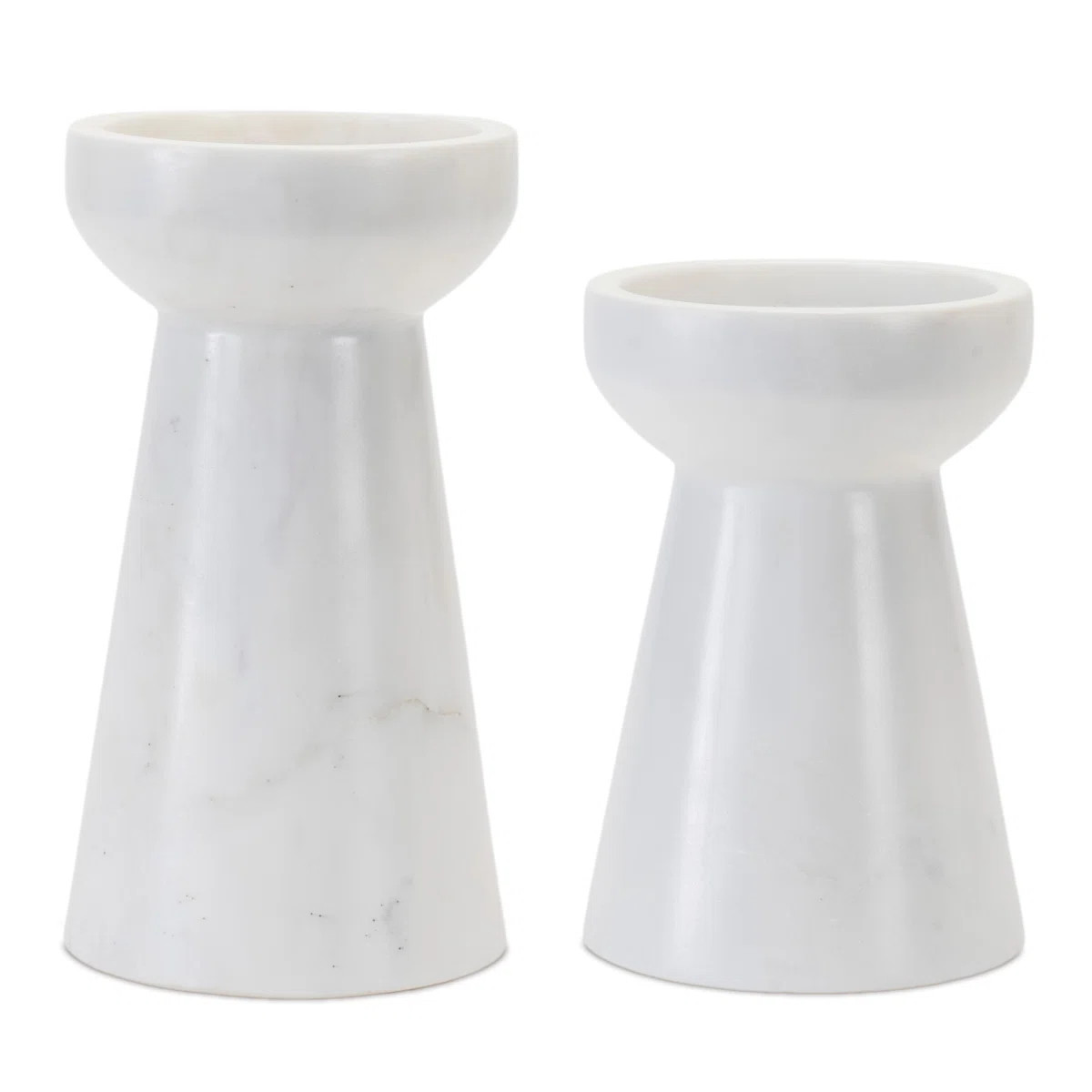 Ivy Bronx Modern Marble Candle Holder (Set of 2) | Wayfair | Wayfair North America